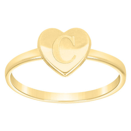 10Kt Gold Ring Letter "C"