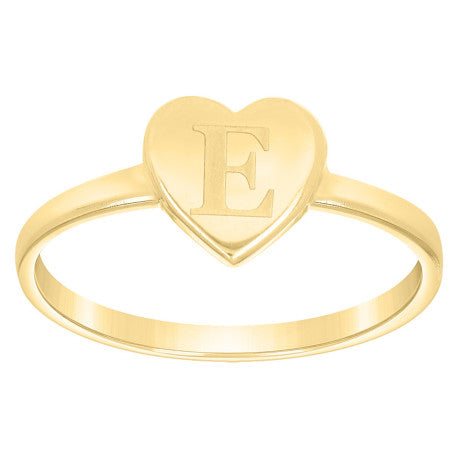 10Kt Gold Ring Letter "E"
