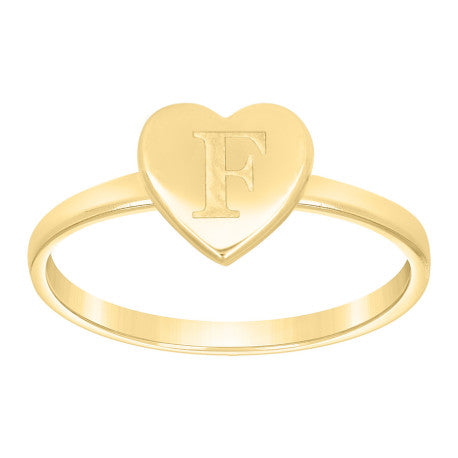 10Kt Gold Ring Letter "F"