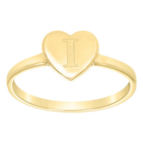 10Kt Gold Ring Letter "I"