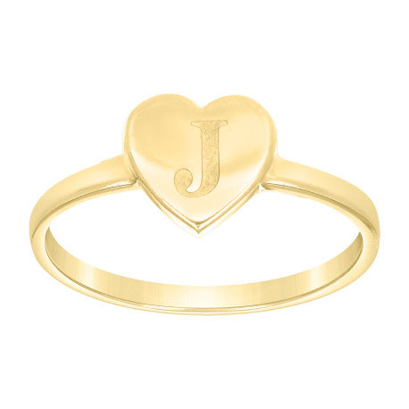 10Kt Gold Ring Letter "J"