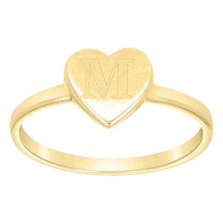 10Kt Gold Ring Letter "M"