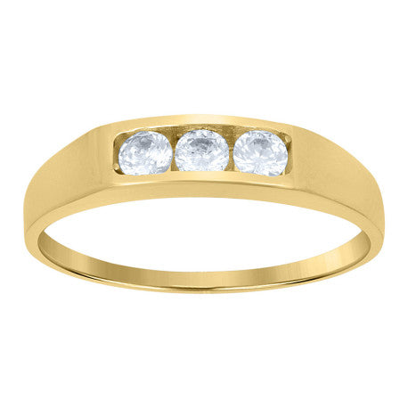 10Kt Gold Cz Baby Ring
