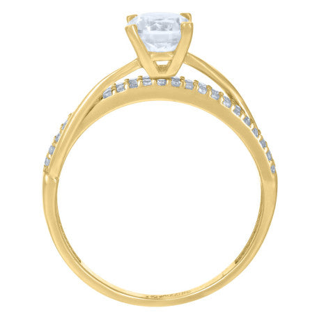 10Kt Gold Cz Ring