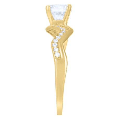 10Kt Gold Cz Ring