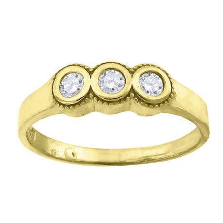 10Kt Gold Cz Baby Ring