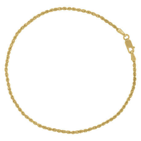 10kt-Gold Solid Rope Chain 1mm