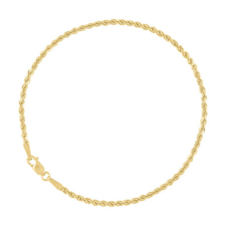 10kt-Gold Solid Rope Chain 2mm-