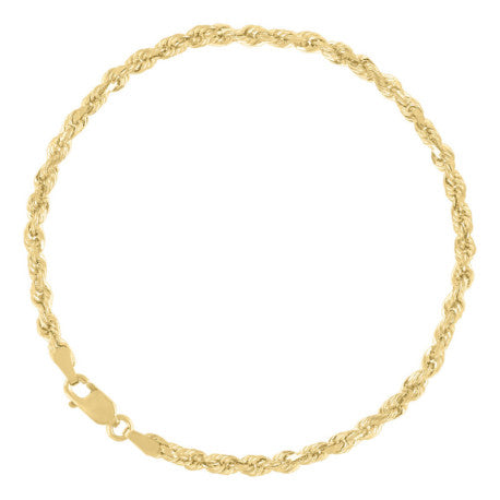10kt-Gold Solid Rope Chain 4mm-