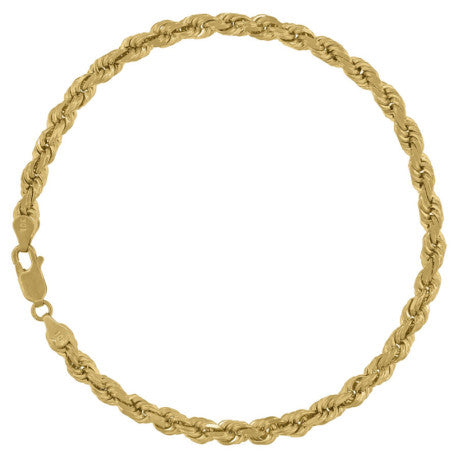 10kt-Gold Solid Rope Chain 5mm-