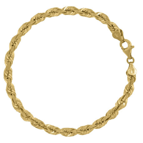10kt-Gold Solid Rope Chain 6mm-