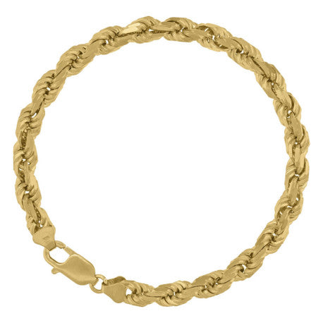 10kt-Gold Solid Rope Chain 7mm-