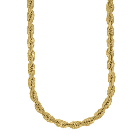 10kt-Gold Solid Rope Chain 8mm-