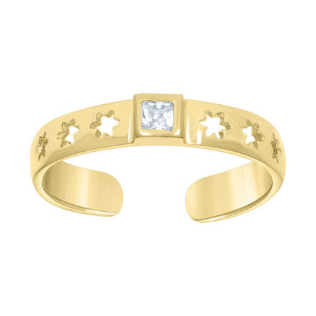 10Kt Gold Cz Toe Ring