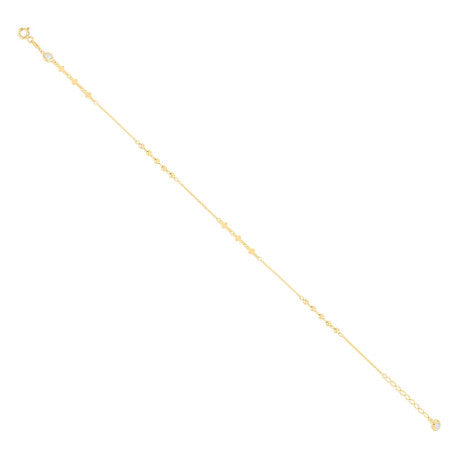 10Kt Gold Turkish Anklet 10" (9"+1")
