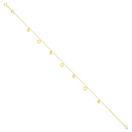 10Kt Gold Turkish Anklet 10" (9"+1")