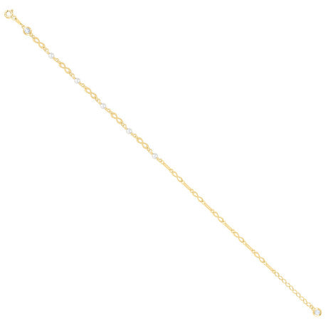 10Kt Gold Turkish Anklet 10" (9"+1")