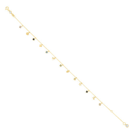 10Kt Gold Turkish Anklet 10" (9"+1")