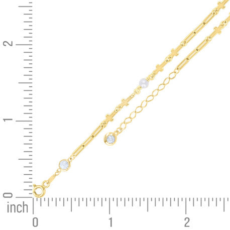 10Kt Gold Turkish Anklet 10" (9"+1")