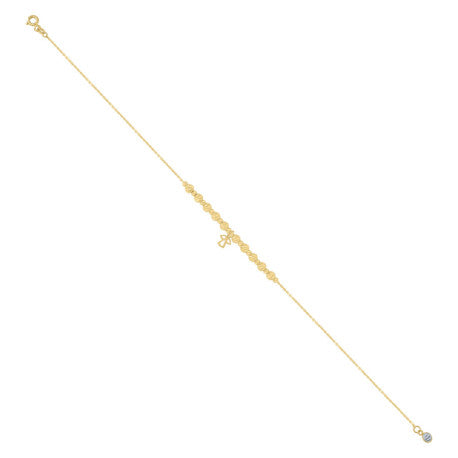 10Kt Gold Turkish Anklet 10"
