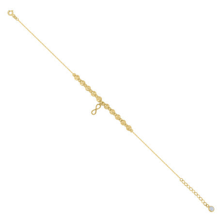10Kt Gold Turkish Anklet 8"