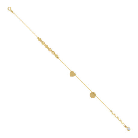 10Kt Gold Turkish Anklet 8"