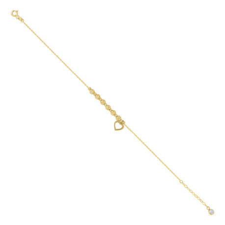 10Kt Gold Turkish Anklet 8 "