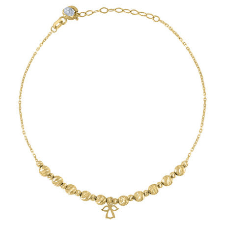 10Kt Gold Turkish Anklet 8"