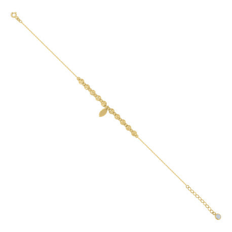 10Kt Gold Turkish Anklet 8"