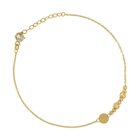 10Kt Gold Turkish Anklet 8 "