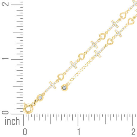 10Kt Gold Turkish Bracelet 8" (7"+1")