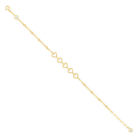 10Kt Gold Turkish Bracelet 8" (7"+1")
