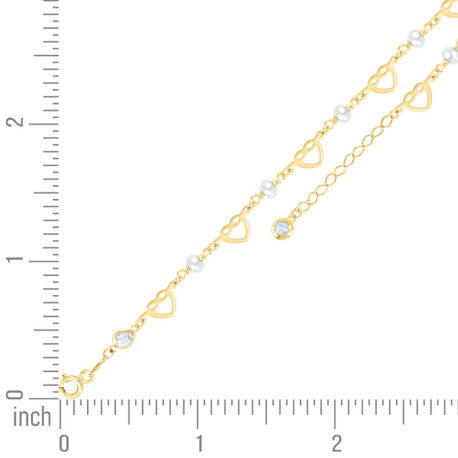 10Kt Gold Turkish Bracelet 8" (7"+1")