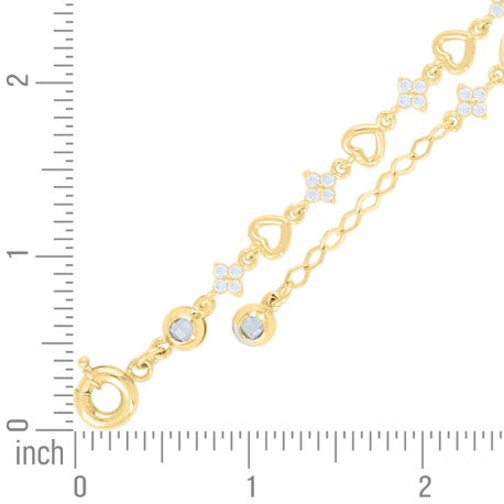 10Kt Gold Turkish Bracelet 8" (7"+1")