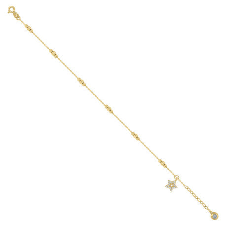 10Kt Gold Turkish Bracelet 8"