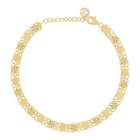 10Kt Gold Turkish Bracelet 8"