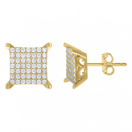 10Kt Gold Turkish Cz Earrings