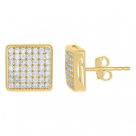 10Kt Gold Turkish Cz Earrings