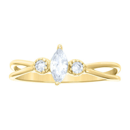 10Kt Gold Turkish Cz Ring