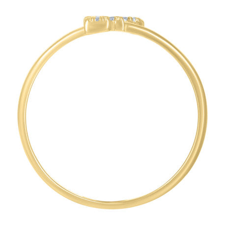 10Kt Gold Turkish Ring Initial Letter "F"