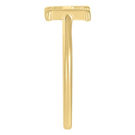 10Kt Gold Turkish Ring Initial Letter "H"