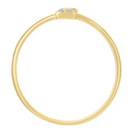 10Kt Gold Turkish Ring Initial Letter "I"
