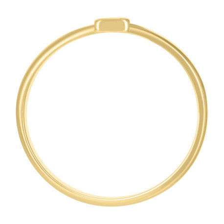 10Kt Gold Turkish Ring Initial Letter "I"