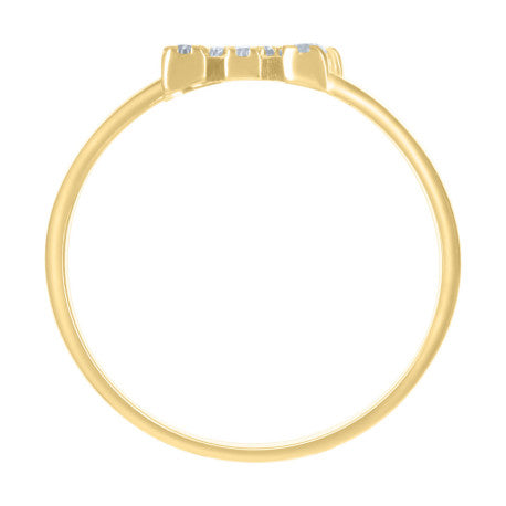 10Kt Gold Turkish Ring Initial Letter "M"