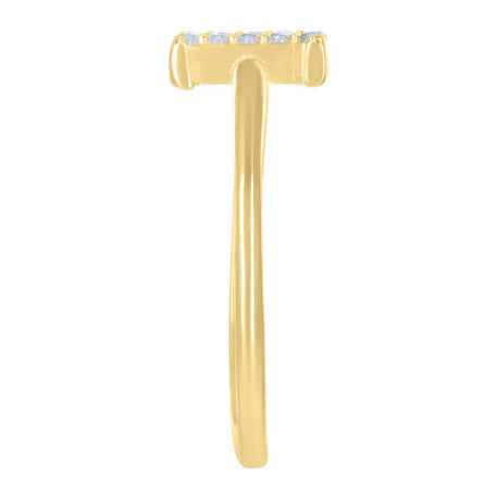 10Kt Gold Turkish Ring Initial Letter "M"