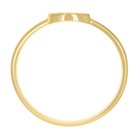 10Kt Gold Turkish Ring Initial Letter "O"