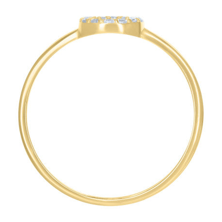 10Kt Gold Turkish Ring Initial Letter "O"