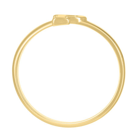 10Kt Gold Turkish Ring Initial Letter "P"