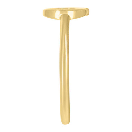 10Kt Gold Turkish Ring Initial Letter "Q"