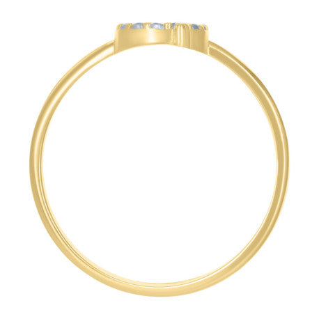 10Kt Gold Turkish Ring Initial Letter "Q"